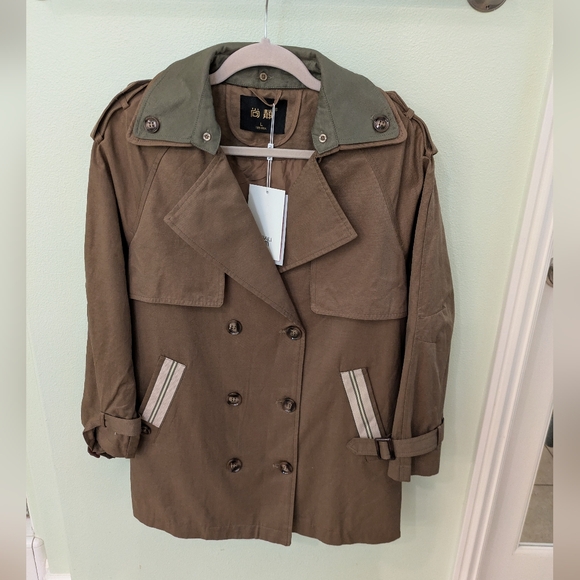 NWT Meibali Trench Coat, Size L - Picture 1 of 9